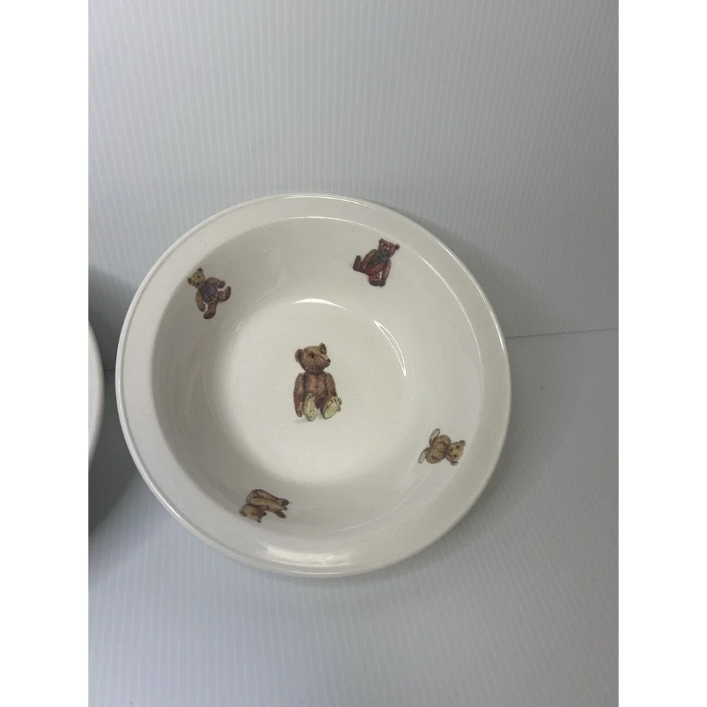 Price Kensington‎ Pottery Bear Cereal Soup Bowls Set Of Two VTG